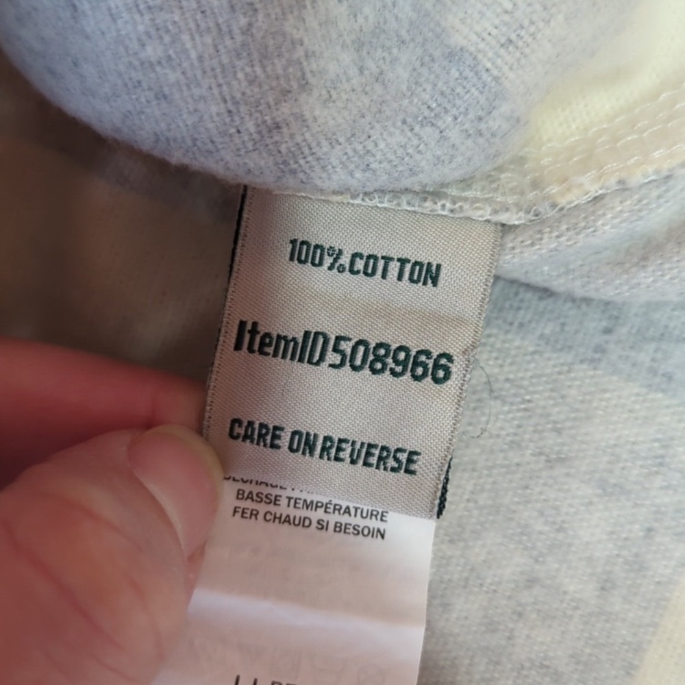 LL Bean Women's Scotch Plaid Flannel Shirt, Quarter- Zip XL - Picture 7 of 9